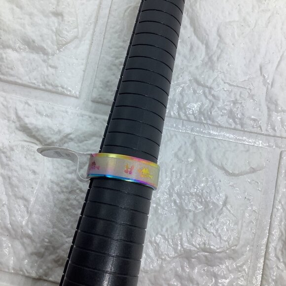 Stainless Steel Sliver Metallic Rainbow Love Ring Unisex Sliver Tone‎ Size 12 - Picture 3 of 9